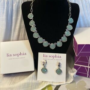 Lia Sophia necklace and matching earrings.